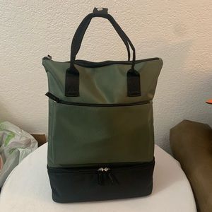 DSW Juniper Green Black 3 compartment Backpack